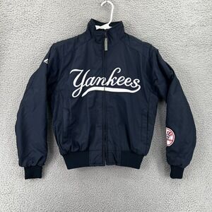 VTG 90s New York Yankees Majestic Authentic MLB Dugout Jacket Woman Size Small